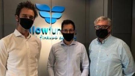 A la izquierda, Mario Grande, Managing Partner en XtartCube; Rubén Díez,CEO de Ikan Biotech y
Ernesto Muñoz, Senior Partner en Fellow Funders.