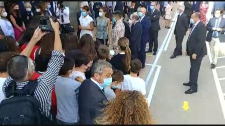 La reina Letizia visita el IES Ega en San Adrián