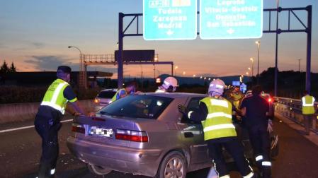 Un herido en un accidente con cuatro turismos implicados en la A-21, en Noáin