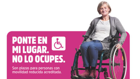 'Ponte en mi lugar. No lo ocupes' pide respetar las plazas de  movilidad reducida