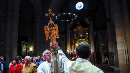 El Ángel de Aralar llegará este viernes a la catedral de Pamplona