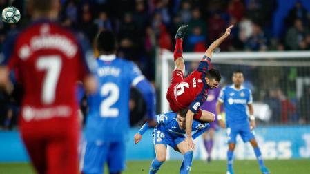 Osasuna sale airoso de Getafe ante un rival que pudo ganar al final por ocasiones