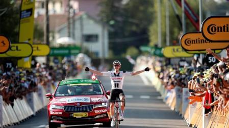 Søren Kragh Andersen hace doblete y Roglic de amarillo espera la crono