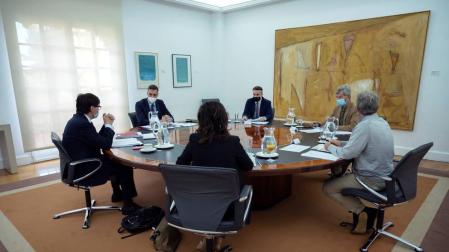 Reunión del Comité de seguimiento del coronavirus presidida por Pedro Sánchez.
