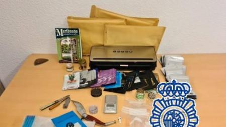 Droga incautada tras el envío de marihuana de Málaga.