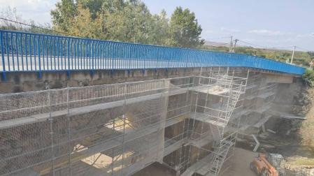 Iniciadas las obras de rehabilitación del puente de acceso a Cintruénigo