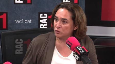 La alcaldesa de Barcelona, Ada Colau, durante su entrevista en RAC1