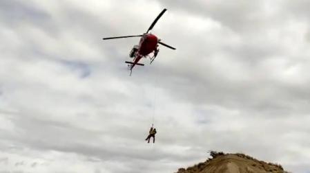 Rescatada en helicóptero una mujer accidentada en el Cabezo Marijuán