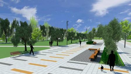 Recreación virtual del nuevo diseño, sin pista de patinaje.