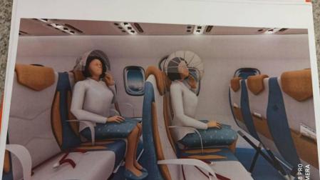 La idea de un pamplones para disminuir los contagios en aviones