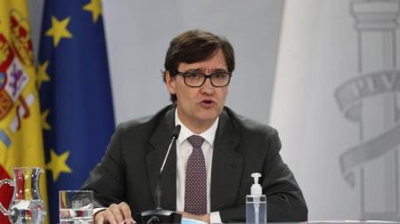 El ministro Illa, durante la rueda de prensa.