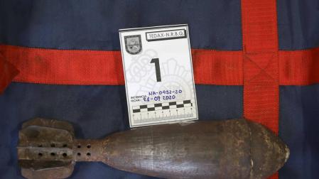 Policía Nacional se incauta de una granada de mortero expuesta en un comercio de Pamplona