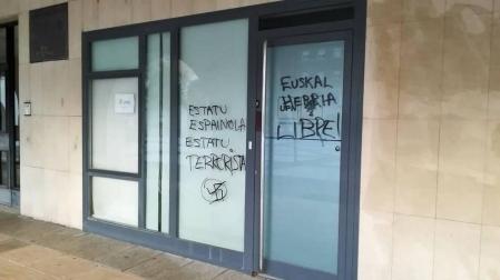 UPN denuncia el ataque a su sede en Orkoien de “quienes no respetan a los que piensan diferente”