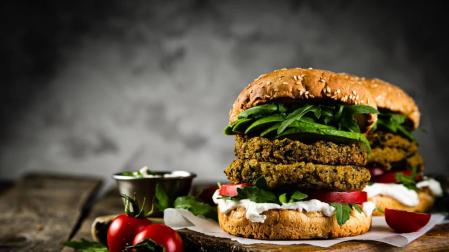 Fotografía hamburguesa vegana