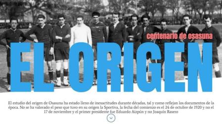 Uno de los reportajes multimedia sobre la historia de Osasuna.