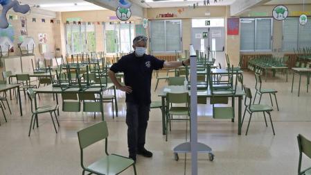 Preparativos para el inicio de curso con medidas anti Covid en el Colegio Hilarión Eslava
