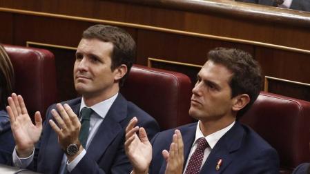 Foto genérica de Pablo Casado y Albert Rivera