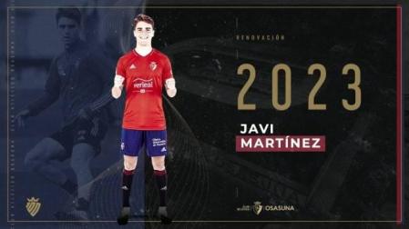 Osasuna renueva a Javi Martínez hasta el 2023