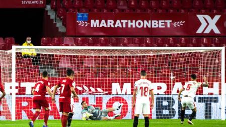 La increíble reacción de Sergio Herrera tras el penalti en el Sevilla-Osasuna