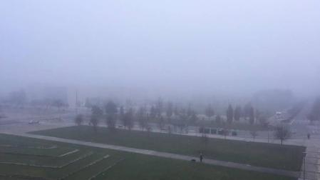 Navarra amanece bajo un manto de densa niebla