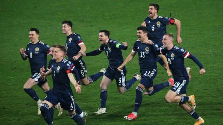 La selección escocesa de fútbol celebra su pase a la próxima Eurocopa