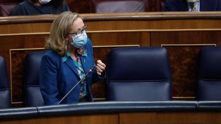 La vicepresidenta tercera del Gobierno, Nadia Calviño.