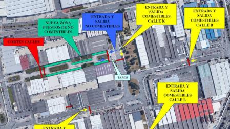 El Ayuntamiento divide en dos zonas el mercadillo de Landaben para evitar colas