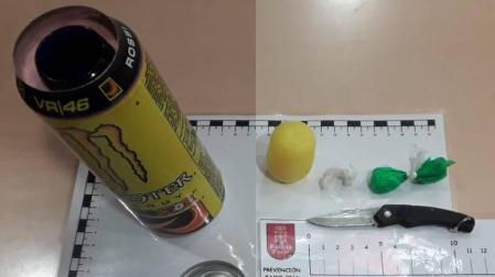 Denunciado un joven en Pamplona por llevar speed escondido en una lata