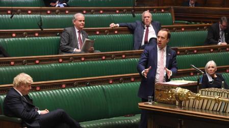 Boris Johnson, durante una sesión del parlamento británico