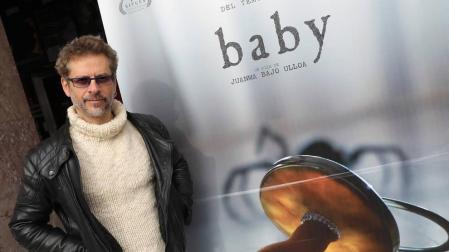 Juanma Bajo Ulloa, en la  presentación en los Cines Yamaguchi de Pamplona de 'Baby'.