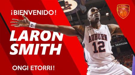 Anuncio del fichaje de Laron Smith ficha por el Basket Navarra.
