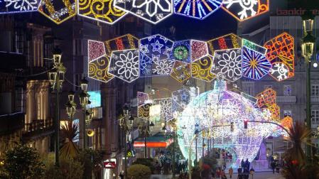 Encendido del alumbrado navideño en las calles de Vigo