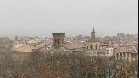 Vídeo de la nieva cayendo sobre Pamplona