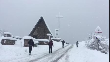 Vídeo de las nevadas en el Alto de Ibañeta