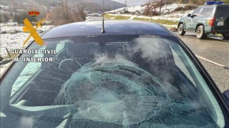 La Guardia Civil atiende una colisión de un coche con un corzo