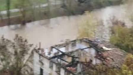 Crecida del río Arga a su paso por la Rochapea (II)