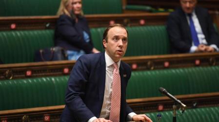 El ministro británico de Sanidad, Matt Hancock.