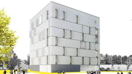 Imagen virtual del edificio que se prevé construir en la Azucarera.
