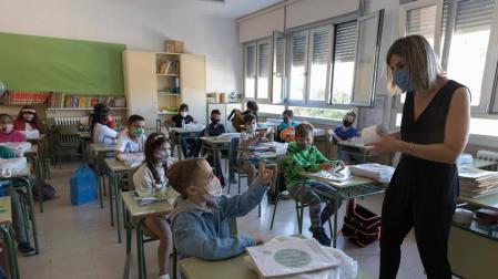 Las mascarillas, protagonistas en la vuelta al 'cole'.