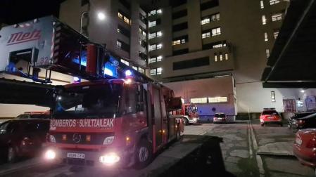 Un paciente causa un incendio en su habitación en el hospital de Tudela