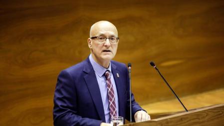 El consejero Ciriza, en el Parlamento de Navarra.