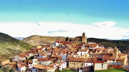 Imagen panorámica de la localidad de Luco de Bordón, en Teruel