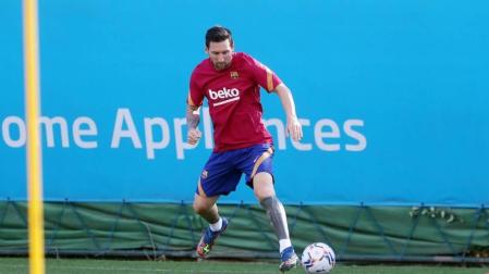 Messi, el primero del equipo en llegar al entrenamiento