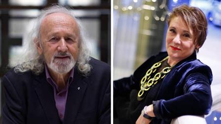 El cineasta Montxo Armendáriz y la soprano María Bayo, medallas de Oro al Mérito en Bellas Artes.