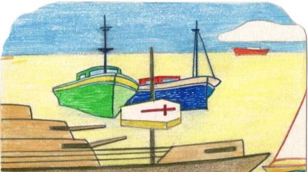 Uno de los bocetos de un programa de mano de la compañía El lebrel blanco del pintor Pedro Salaberri