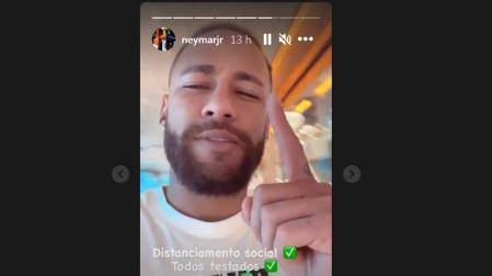 Neymar mostró en los stories de su cuenta de Instagram cómo iba a ser su cena de fin de año