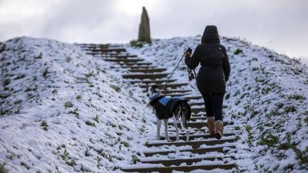 La nieve es la protagonista este 2 de enero en la Comunidad foral, que se encuentra en alerta amarilla