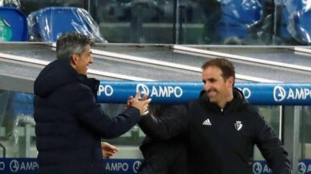 Imágenes del partido entre la Real Sociedad y Osasuna en el Reale Arena de San Sebastián.