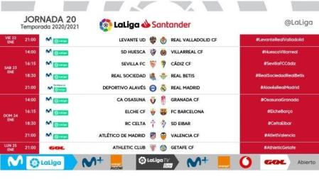 Osasuna recibirá al Granada en El Sadar el domingo 24 de enero a las 14 horas