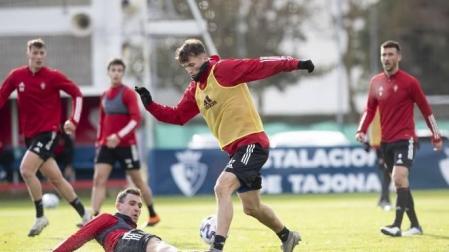 Osasuna entrena para la Copa con el Madrid en el horizonte